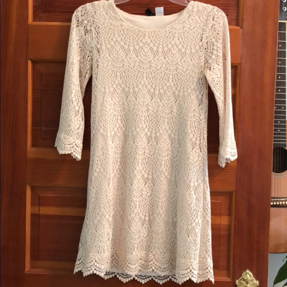 Ivory crochet dress